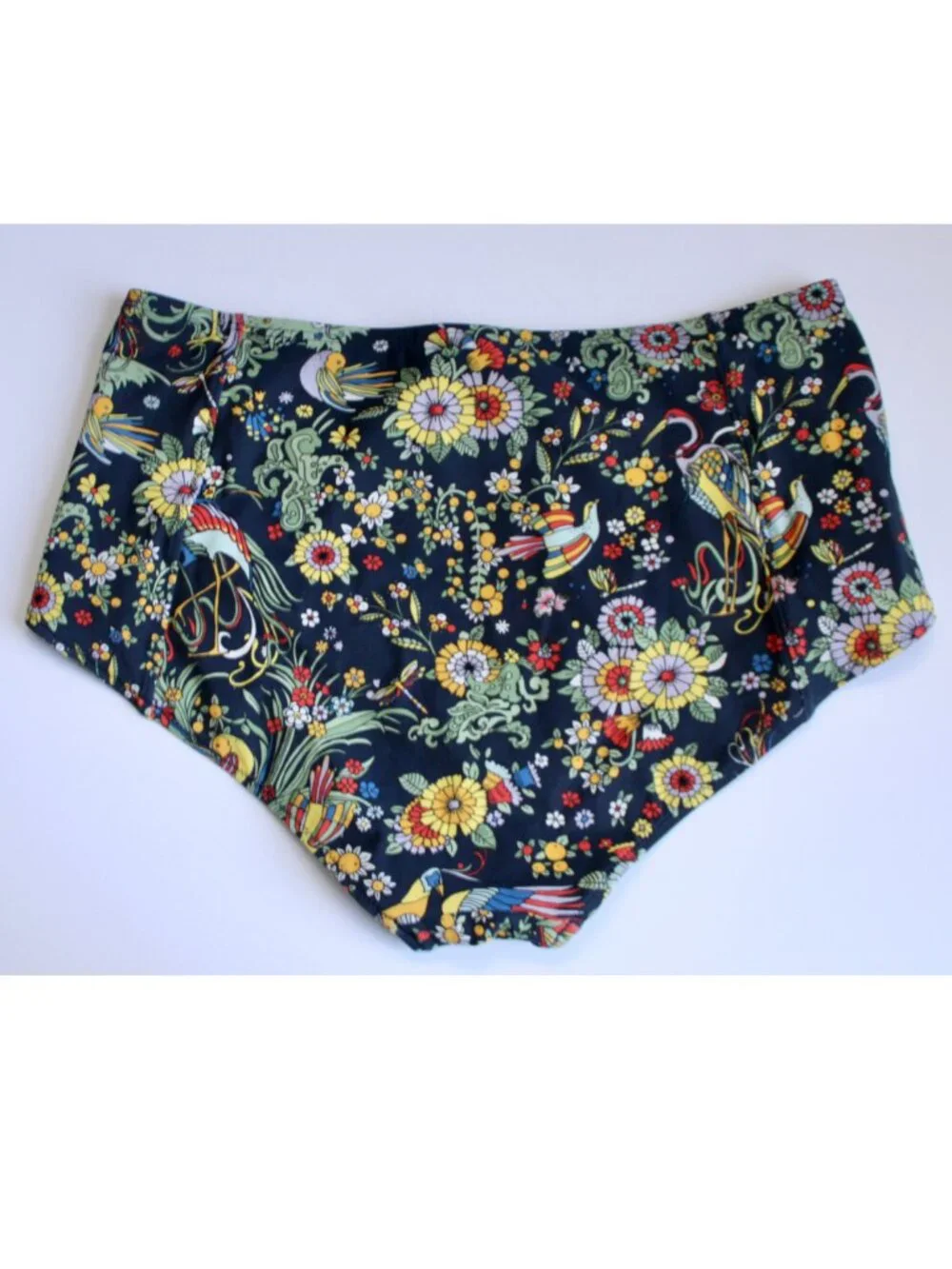 TORY BURCH Navy Blue Promised Land High-Waisted Bikini Swim Bottom 61364 Small